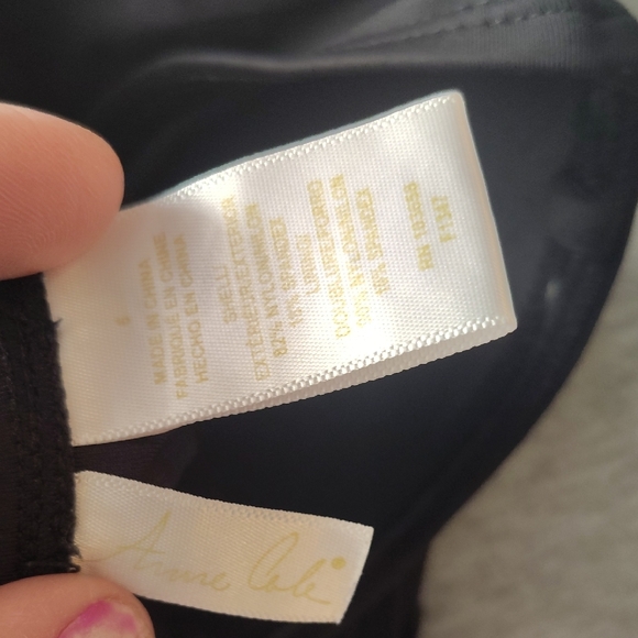 Black Strapless WOMENS ANNE COLE BEAUTIFUL SWIMSUIT SWIMWEAR ONE-PIECE SUIT - Picture 2 of 16